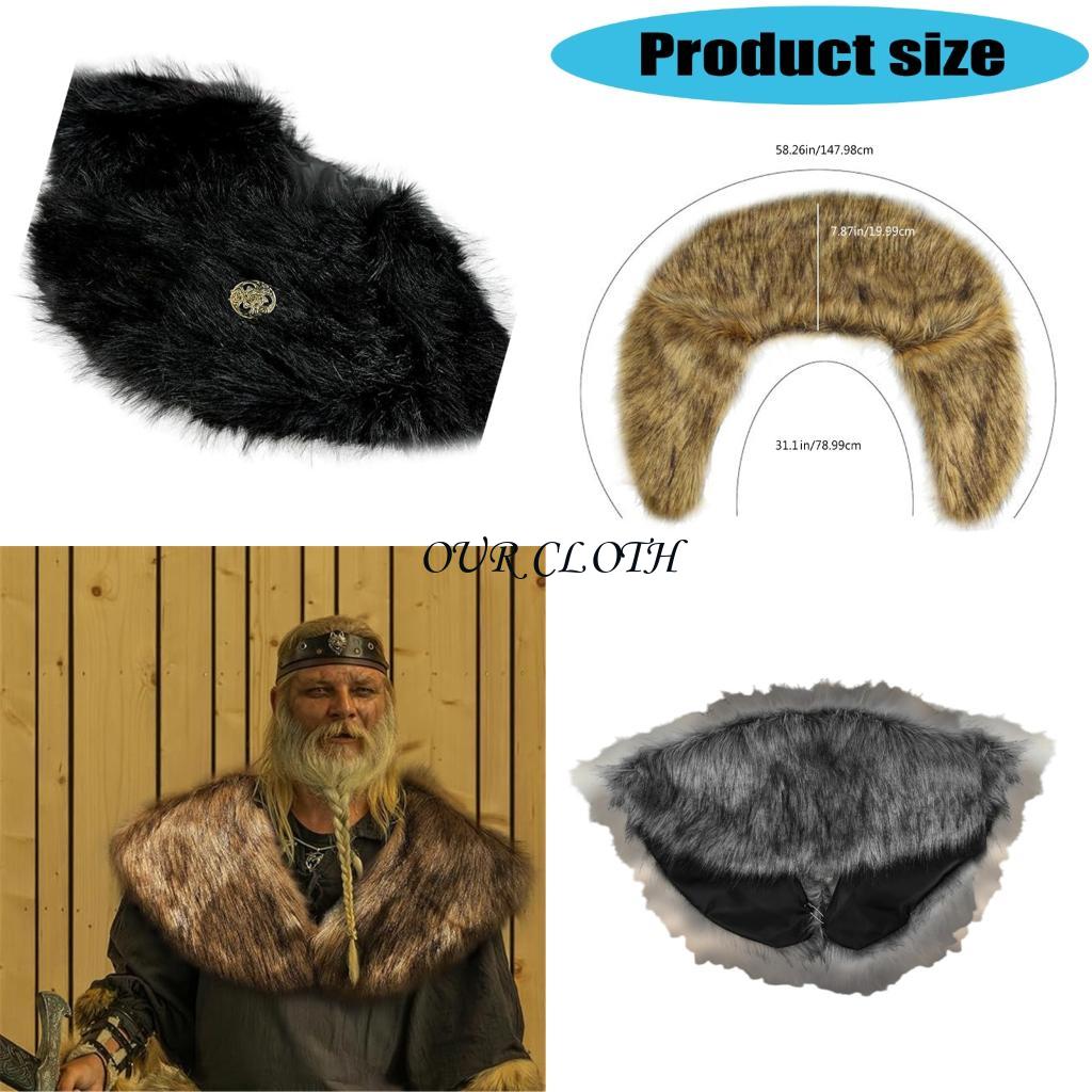 Vikinges Faux Furs Collar with - Medieval Men'S Accessories recension och pris