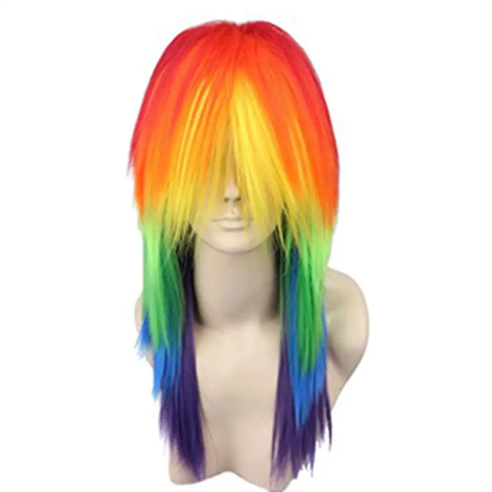Long Rainbow Straight Syntheti - Men'S Accessories For Christmas recension och pris
