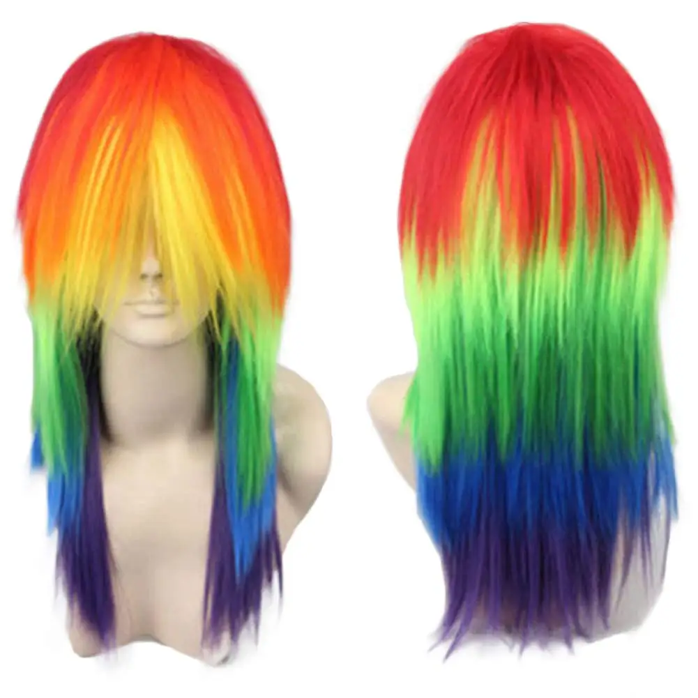 Long Rainbow Straight Syntheti - Men'S Accessories For Christmas recension och pris