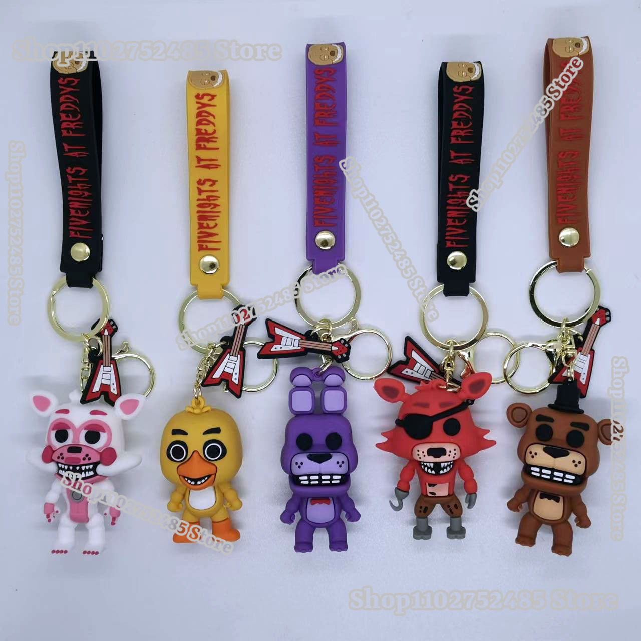 5pcs Cartoon Anime FNAF Figure - Men Accessories Jewellery recension och pris