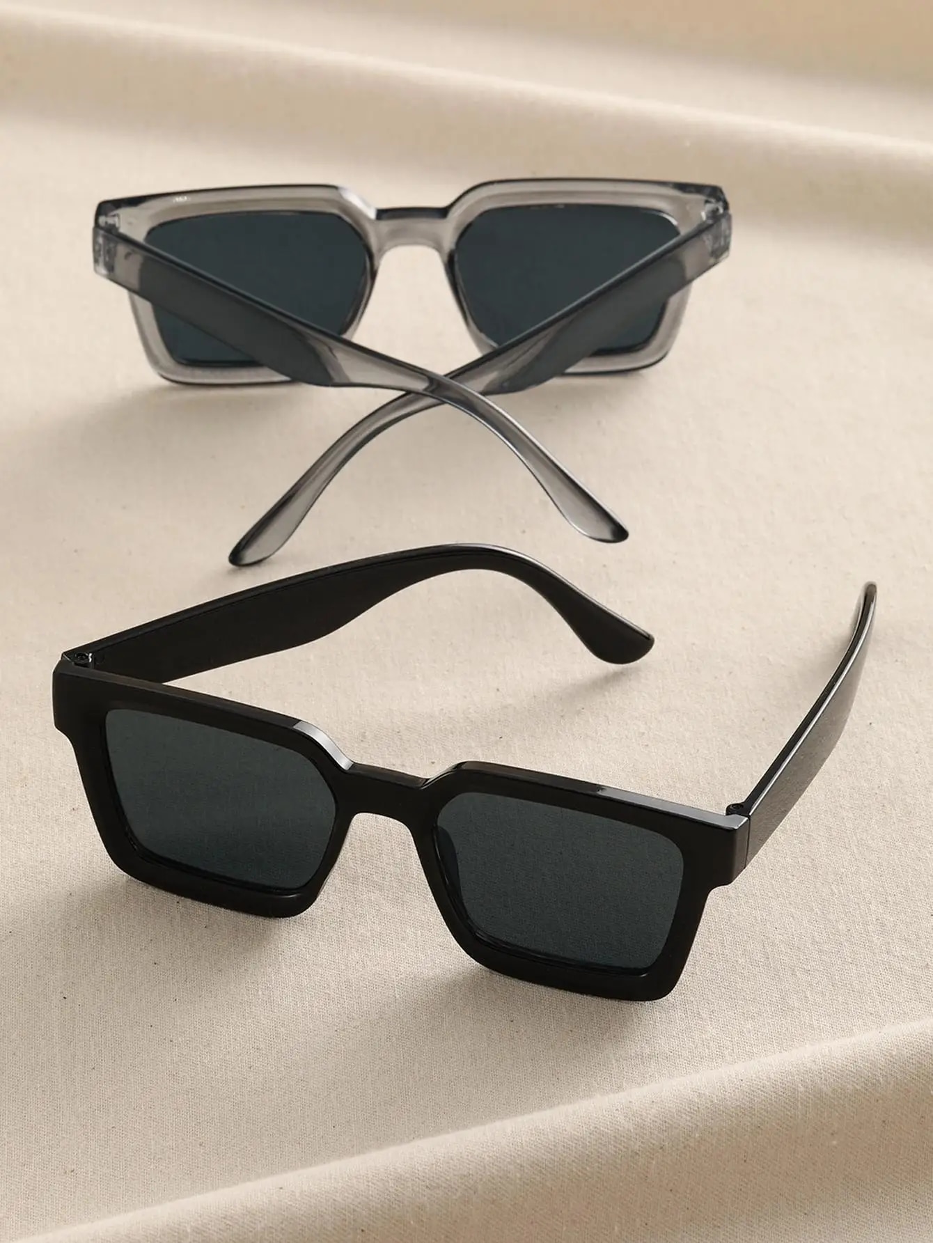 2pcs Women Men Square Frame Fa - Men'S Vacation Accessories recension och pris