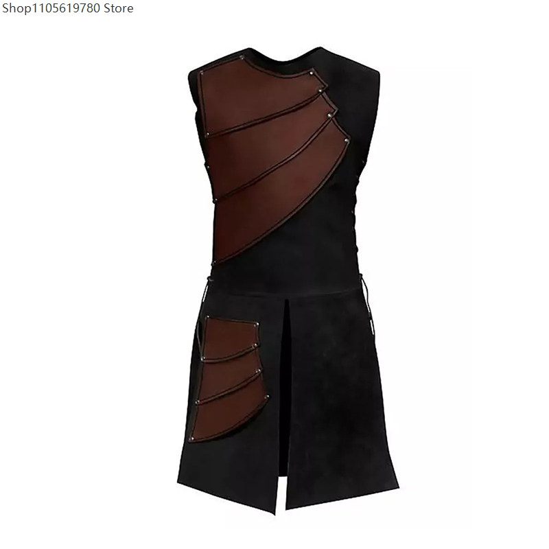 Faux‑Leather Cosplay Sleeveles - Medieval Men'S Accessories recension och pris