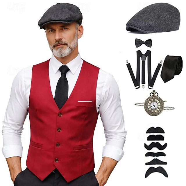 plus size Men 1920s Roaring Ga - Medieval Men'S Accessories recension och pris