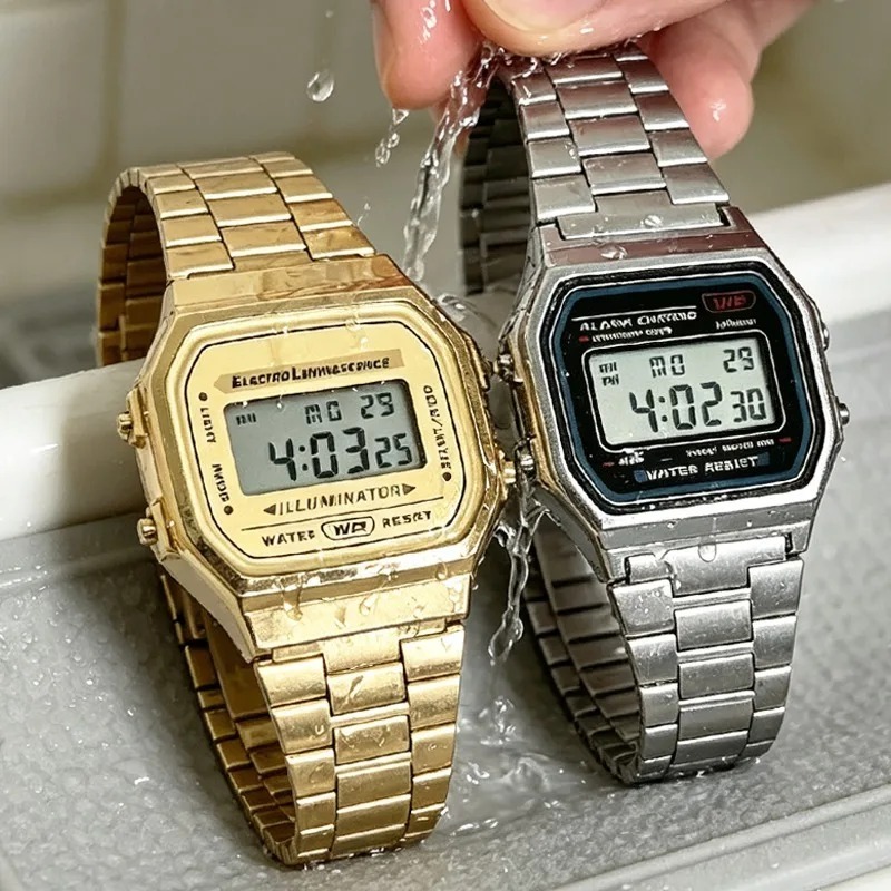 Luxury F91W Steel Band Watches - Men'S Accessories Display recension och pris
