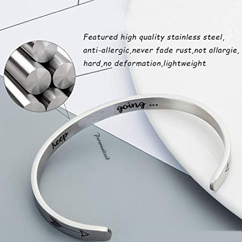 4MM To 8MM Free Engraving Cuff - Men Accessories Name recension och pris
