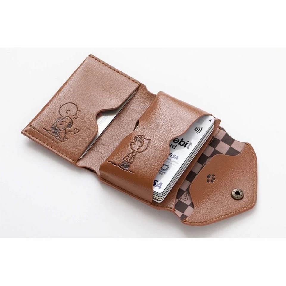 Cute Snoopy Cartoon 3 Fold PU  - Bifold Leather Wallet recension och pris
