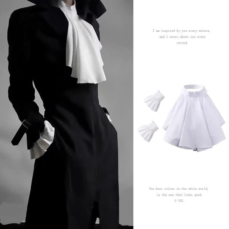 Victorian Neck Collar Ruffled  - Medieval Men'S Accessories recension och pris