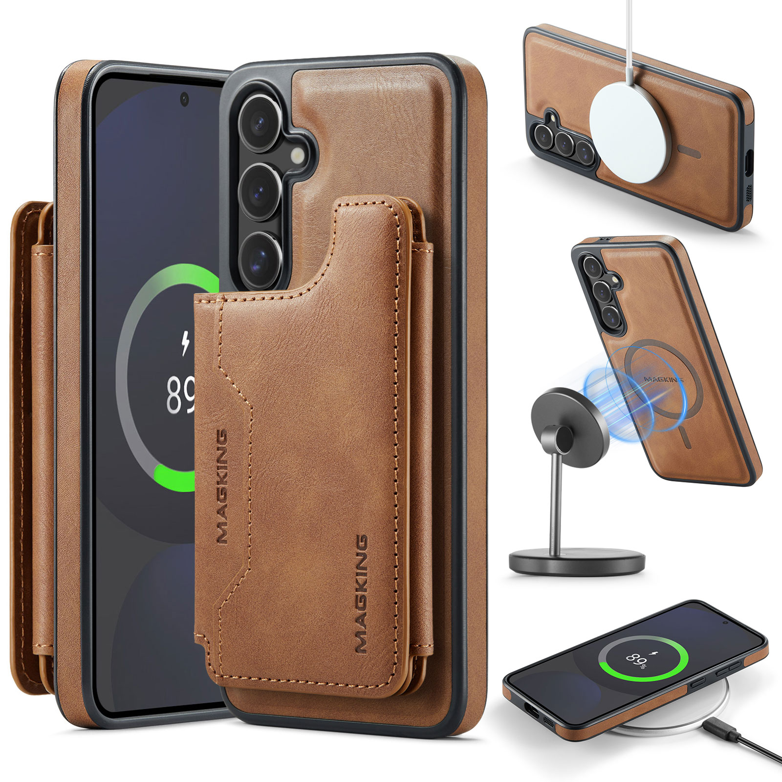 2 in 1 Detachable Card Holder  - Bifold Leather Wallet recension och pris