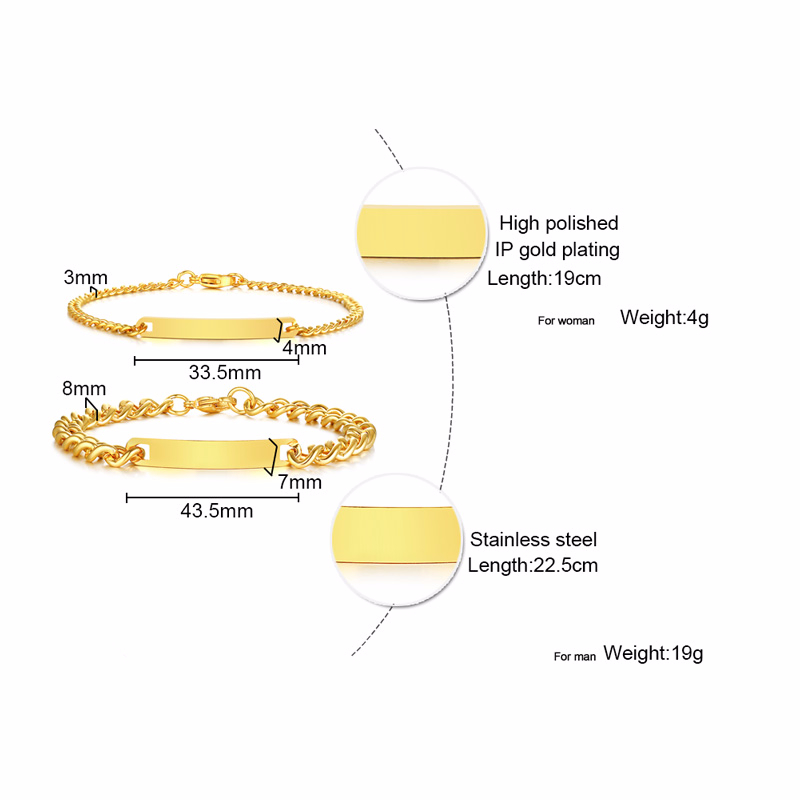 Plate Id Tag Bar Bracelet Cuba - Men Accessories Name recension och pris