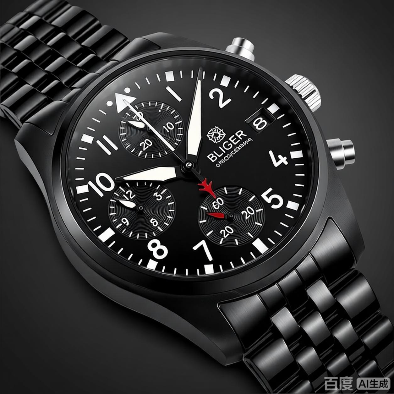 BLIGER Full Black Brushed 38mm - Men Accessories Jewellery recension och pris