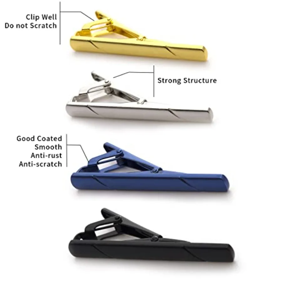 4Pcs Tie Clips For Men Tie Bar - Men Accessories To Gift recension och pris