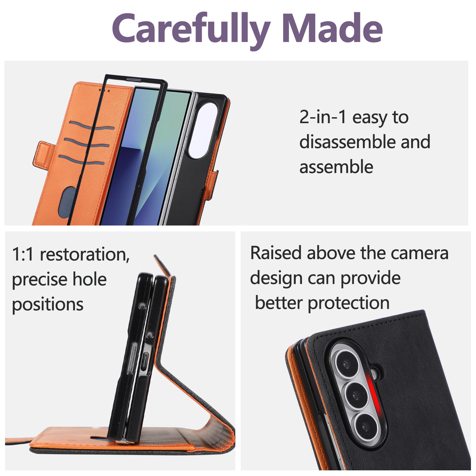 Flip Retro Leather Wallet Phon - Bifold Leather Wallet recension och pris